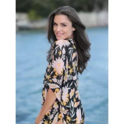 Shiraleah Black Floral Cover Up