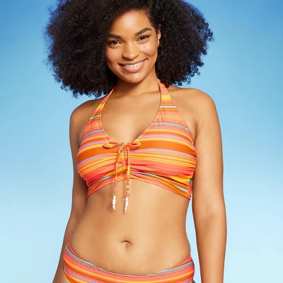 Women's Drawstring Ruched Halter Longline Bikini Top - Wild Fable⢠- Image 3