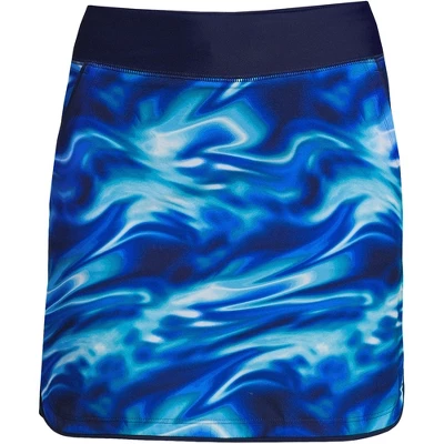 Lands' End Women's Quick Dry Elastic Waist Active Board Skort Swim Skirt - Image 19