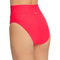 Sunsets Women's Geranium Fold-Over High-Waist Bikini Bottom - 33B-GERAN