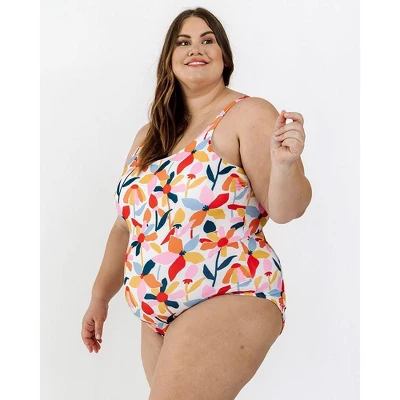 Lime Ricki Women's June Floral Scoop One-Piece - Image 2