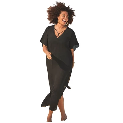 Swim 365 Women’s Plus Size V-Neck Swim Caftan