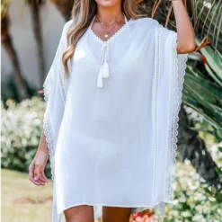 Women's Scalloped Lace Mini Cover-Up Dress - Cupshe