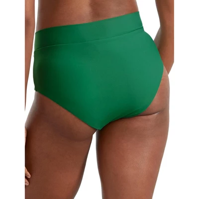 Birdsong Women's Emerald Retro Full Bikini Bottom - S20179-EMRLD