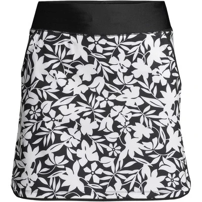 Lands' End Women's Quick Dry Elastic Waist Active Board Skort Swim Skirt - Image 8