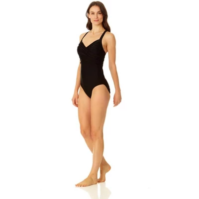 CopperControl By Coppersuit - Women's Tummy Control Convertible Cross Front One Piece Swimsuit - Image 2