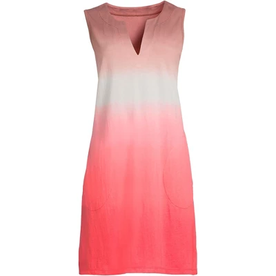 Lands' End Women's Cotton Jersey Sleeveless Swim Cover-up Dress - Image 11