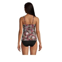 Lands' End Women's Flutter Scoop Neck Tankini Top Comfort Adjustable Straps