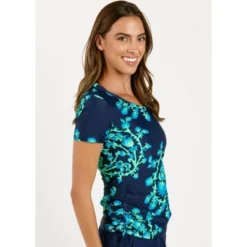 Calypsa Womens V-Neck Adele Swim Top