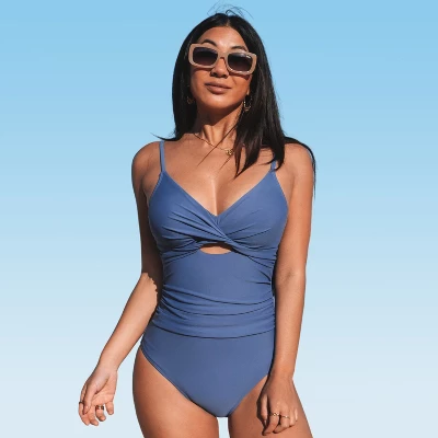 Women's Twist Front Cutout One Piece Swimsuit -Cupshe - Image 7