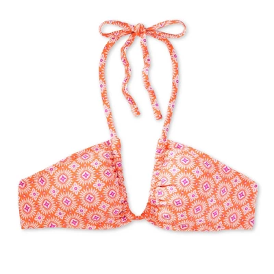 Women's U Bralette Multiway Bikini Top - Wild Fable⢠Orange Tile Print - Image 10
