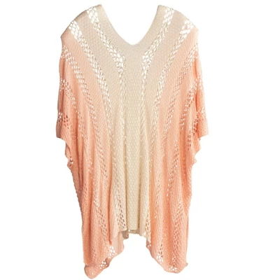 Shiraleah Coco Pink Ombre Crochet Swim Cover-Up