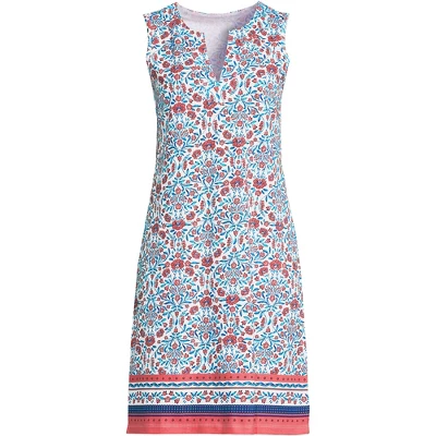 Lands' End Women's Cotton Jersey Sleeveless Swim Cover-up Dress - Image 17
