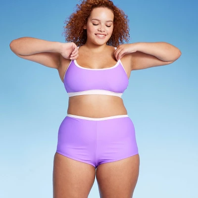 Women's Cheeky Boy Shorts Bikini Bottom - Wild Fable⢠Hot Grape - Image 2