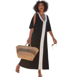 Swimsuits For All Women’s Plus Size Charly V-Neck Maxi Dress