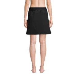 Lands' End Women's Quick Dry Elastic Waist Active Board Skort Swim Skirt