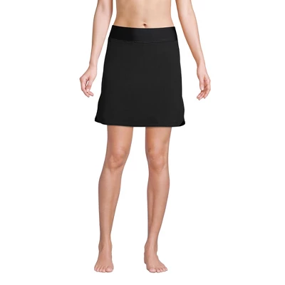 Lands' End Women's Quick Dry Elastic Waist Active Board Skort Swim Skirt - Image 2