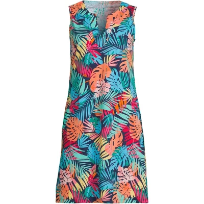 Lands' End Women's Cotton Jersey Sleeveless Swim Cover-up Dress - Image 18