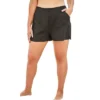 Swim 365 Women’s Plus Size Cargo Swim Shorts With Side Slits