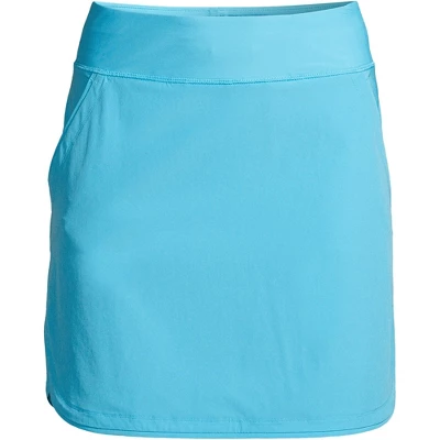 Lands' End Women's Quick Dry Elastic Waist Active Board Skort Swim Skirt - Image 7