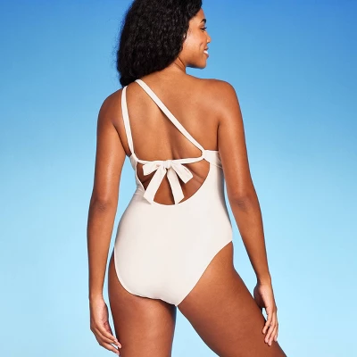 Women's One Shoulder Plunge Cut Out One Piece Swimsuit - Shade & Shore™ - Image 3