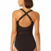 Anne Cole - Women's Mesh High Neck One Piece Swimsuit