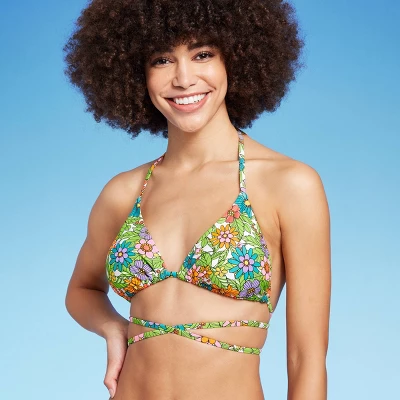 Women's Triangle Wrap Bikini Top - Wild Fable⢠Multi Floral Print - Image 5