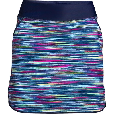 Lands' End Women's Quick Dry Elastic Waist Active Board Skort Swim Skirt - Image 12