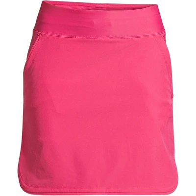 Lands' End Women's Quick Dry Elastic Waist Active Board Skort Swim Skirt - Image 10