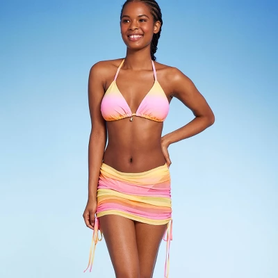 Women's Mesh Drawstring Ruched Cover Up Skirt - Wild Fable⢠- Image 2