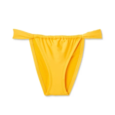 Women's Scarf Side Adjustable Coverage Bikini Bottom - Wild Fable⢠Yellow - Image 7