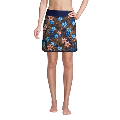 Lands' End Women's Quick Dry Elastic Waist Active Board Skort Swim Skirt - Image 11