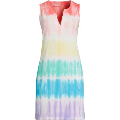 Lands' End Women's Cotton Jersey Sleeveless Swim Cover-up Dress - Image 14