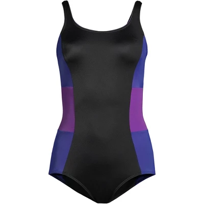 Lands' End Women's Chlorine Resistant Scoop Neck Soft Cup Tugless Sporty One Piece Swimsuit - Image 10