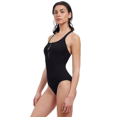 Profile By Gottex Ultimate Wave Zip Front Y Back One Piece - Image 2