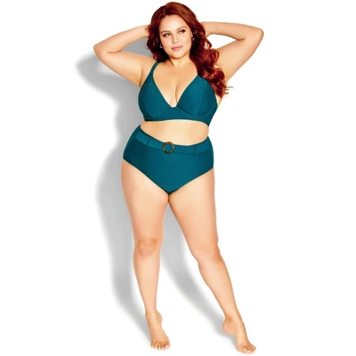 Women's Plus Size Java Bikini Brief - Teal | CITY CHIC - Image 5