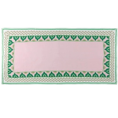Shiraleah Pink And Green Block Print Pareo - Image 2