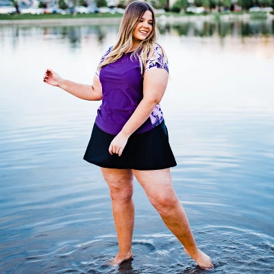 Calypsa - Women's Flowy Swim Skort - Image 3