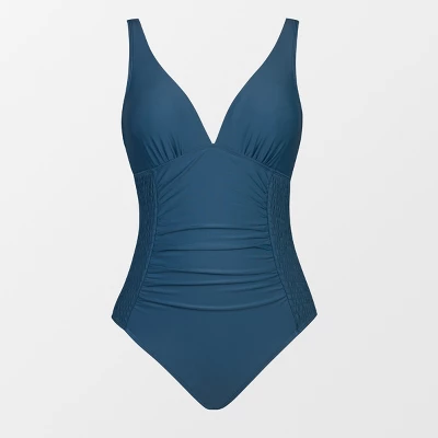 Women's Side Smocked One Piece Swimsuit - Cupshe - Image 4