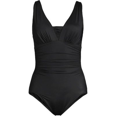 Lands' End Women's Plus Size DD-Cup Slender Grecian Tummy Control Chlorine Resistant One Piece Swimsuit - Image 5