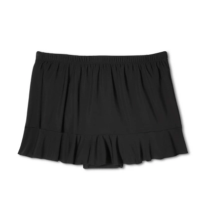 Women's UPF 50 Ruffle Swim Skirt - Aqua GreenĀ® Black - Image 5