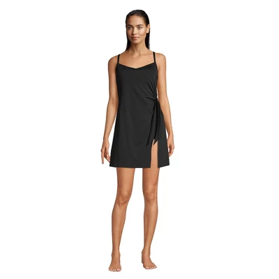 Lands' End Women's Chlorine Resistant Sweetheart Swim Dress One Piece Swimsuit Adjustable Straps - Image 2