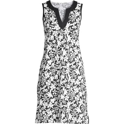 Lands' End Women's Cotton Jersey Sleeveless Swim Cover-up Dress - Image 5