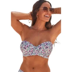 Swimsuits For All Women’s Plus Size Intrigue Multi-Way Underwire Bikini Top