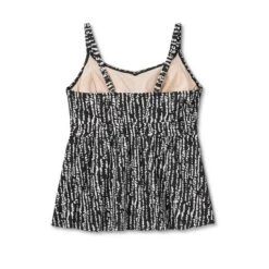 Women's Post Mastectomy Tankini Top - Kona Sol™ Black