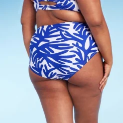 Women's High Waist Bikini Bottom - Kona Sol™ Blue