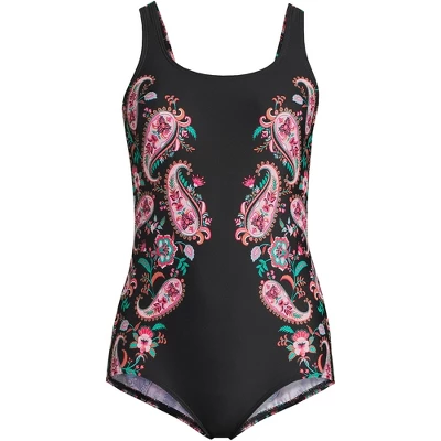 Lands' End Women's Chlorine Resistant Scoop Neck Soft Cup Tugless Sporty One Piece Swimsuit - Image 12